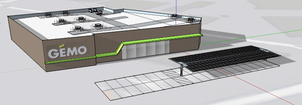 Ombrières PV avec stockage batteries