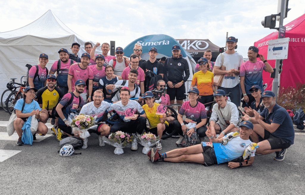 Les équipes d'Akajoule au triathlon de La Baule 2025
